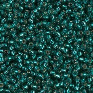 miyuki seed beads 11/0 - Silver lined teal 11-2425